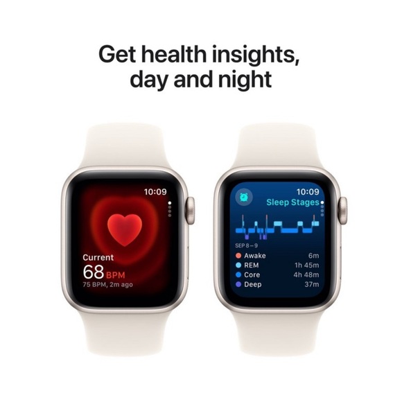 Apple Watch SE 2nd Generation (GPS) 40mm Aluminum Case with Sport Band Starlight - Picture 9 of 10